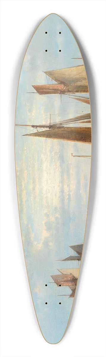 Abraham Hulk - Sailing Boats On A Calm Sea 39.3 inch art pintail longboard deck
