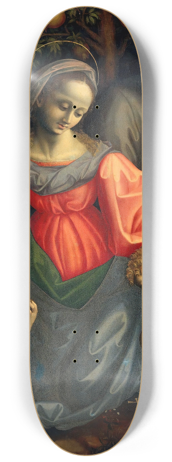 Bacchiacca - Madonna and Child with Saint Joseph and Infant Saint John 8.25 inch art skate deck