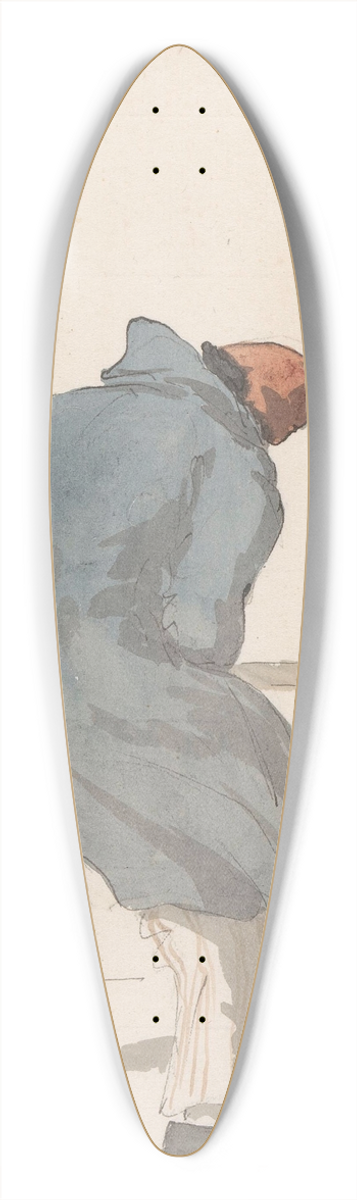 Abraham-Louis-Rodolphe Ducros - Bootsman aan boord van het schip lHeureuse Marianne 39.3 inch art pintail longboard deck
