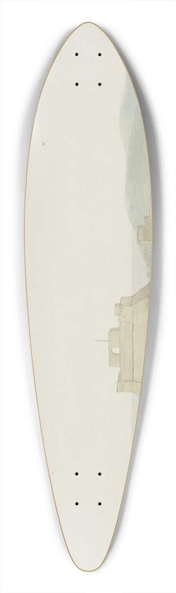 Abraham-Louis-Rodolphe Ducros - Gezicht op Capo Passero 39.3 inch art pintail longboard deck