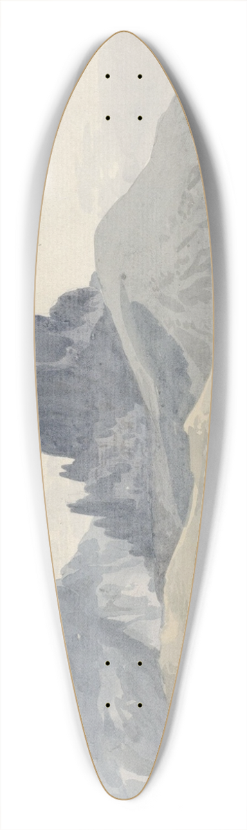 Abraham-Louis-Rodolphe Ducros - Gezicht op de kust van Pentidatilo aan de overzijde van kaap Spartivento 39.3 inch art pintail longboard deck