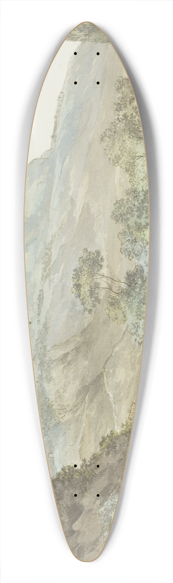 Abraham-Louis-Rodolphe Ducros - Gezicht op de stad en het theater van Toarmine vanaf balkon van herberg te Giardini 39.3 inch art pintail longboard deck