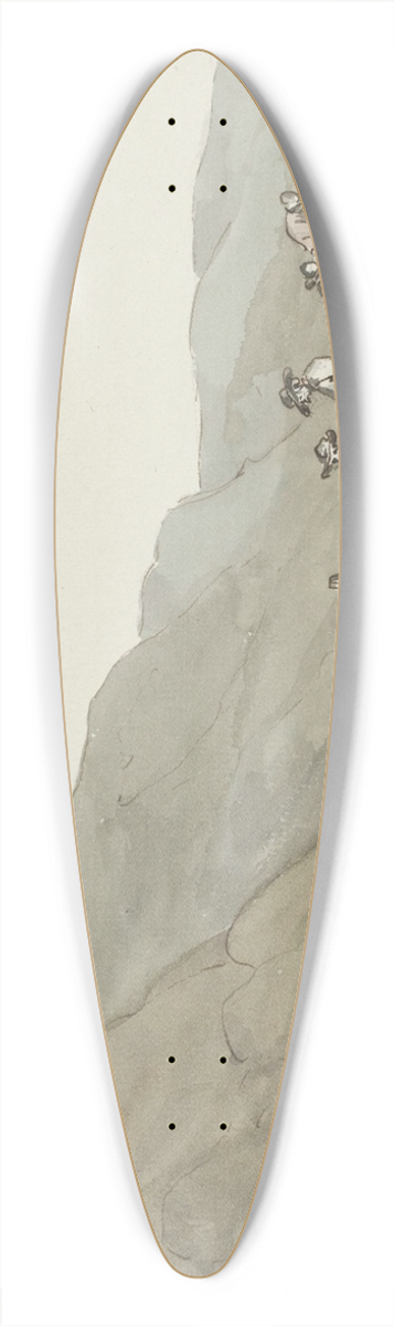 Abraham-Louis-Rodolphe Ducros - Gezicht op Kaap Paceco in Calabri nabij de stad Scilla 39.3 inch art pintail longboard deck