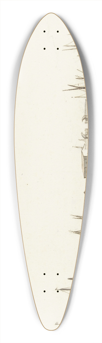 Abraham-Louis-Rodolphe Ducros - Haven van Barletta met schepen 39.3 inch art pintail longboard deck