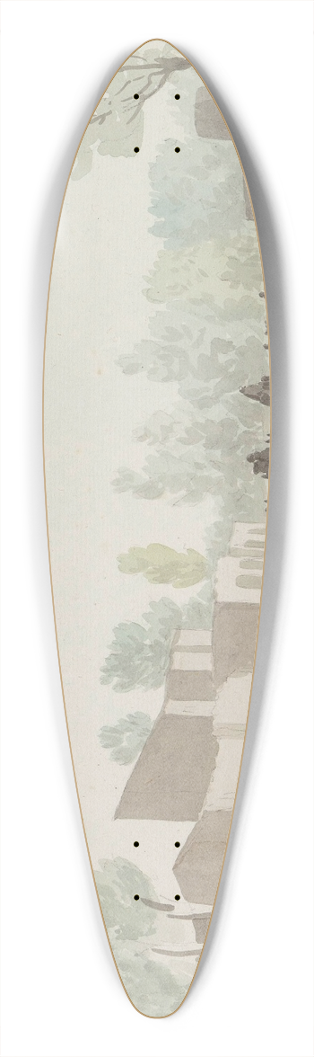 Abraham-Louis-Rodolphe Ducros - Straatbeeld bij verlaten van Napels ter hoogte van Cisterna 39.3 inch art pintail longboard deck