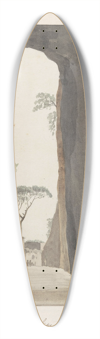 Abraham-Louis-Rodolphe Ducros - Uitgang van grot Crypta Neapolitana (of Grotta di Posillipo) aan de kust van Pozzuoli 39.3 inch art pintail longboard deck