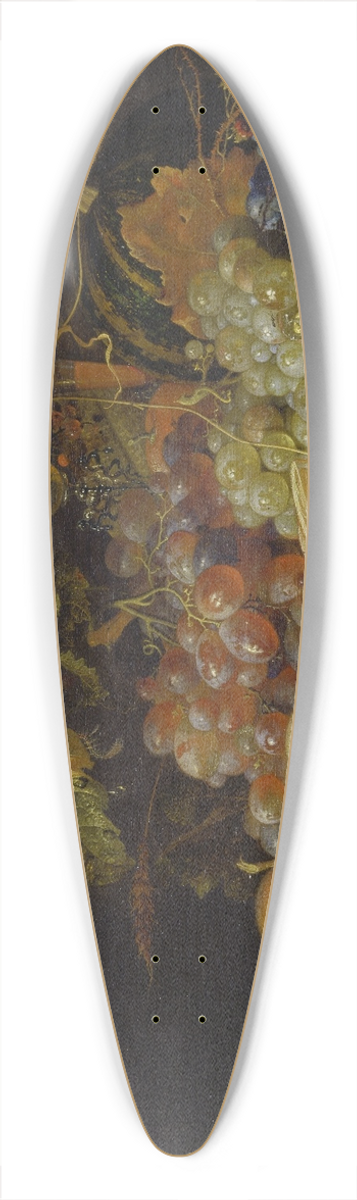 Abraham Mignon - Still Life with Fruit, Tin Plate and Wine Glasses 39.3 inch art pintail longboard deck
