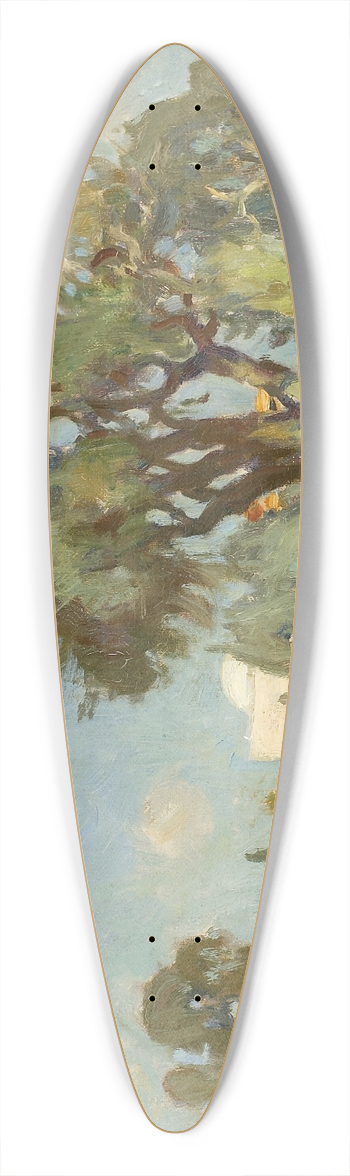 Abraham Neuman - Olive trees near Jerusalem 39.3 inch art pintail longboard deck