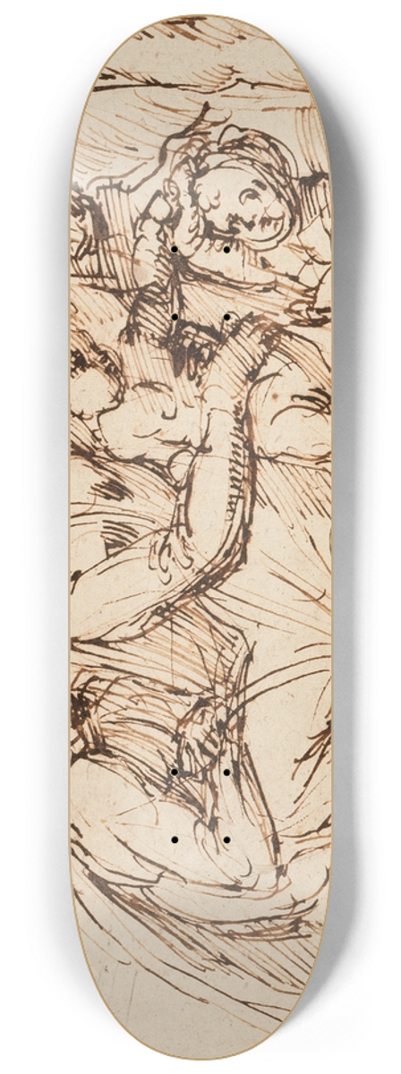Baccio Bandinelli - The Holy Family with Saint John the Baptist 8.25 inch art skate deck