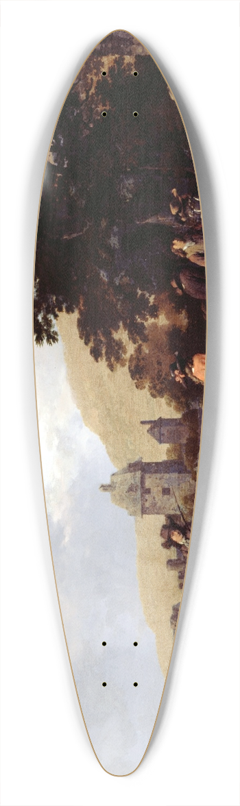 Abraham Van Calraet - A Riding School in the Open Air 39.3 inch art pintail longboard deck