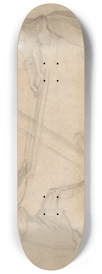 Baccio Bandinelli - Two men sawing a plank 8.25 inch art skate deck