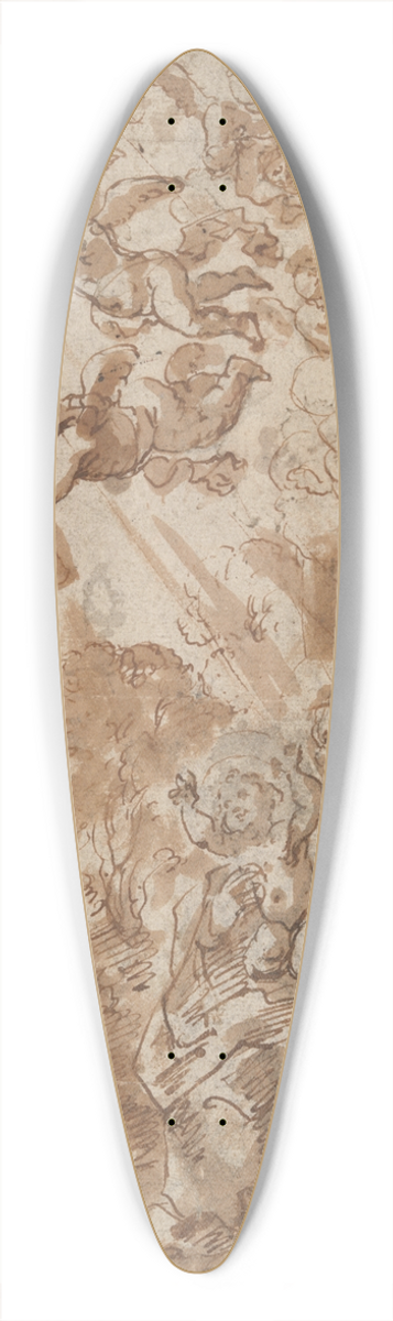 Abraham van Diepenbeeck - Madonna in Vision of Instruments of thePassion 39.3 inch art pintail longboard deck