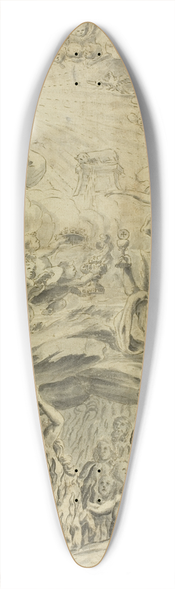 Abraham van Diepenbeeck - The Resurrection of the Dead 39.3 inch art pintail longboard deck