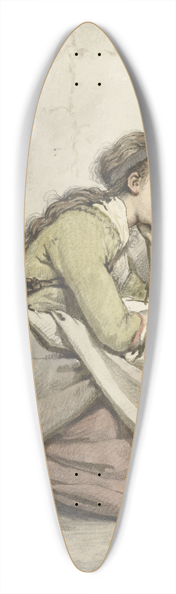 Abraham Van Strij - Zittende vrouw met een koperen ketel 39.3 inch art pintail longboard deck