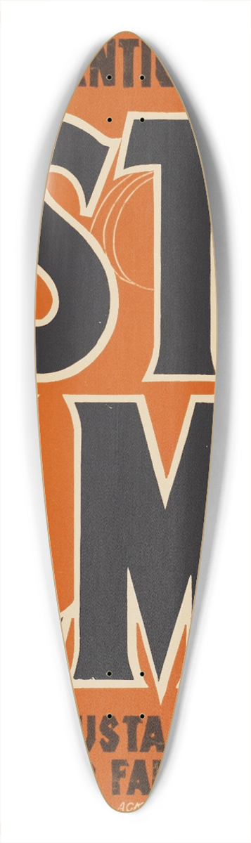 Ackermann-Quigley Litho. Co - St. Elmo the romantic drama 39.3 inch art pintail longboard deck