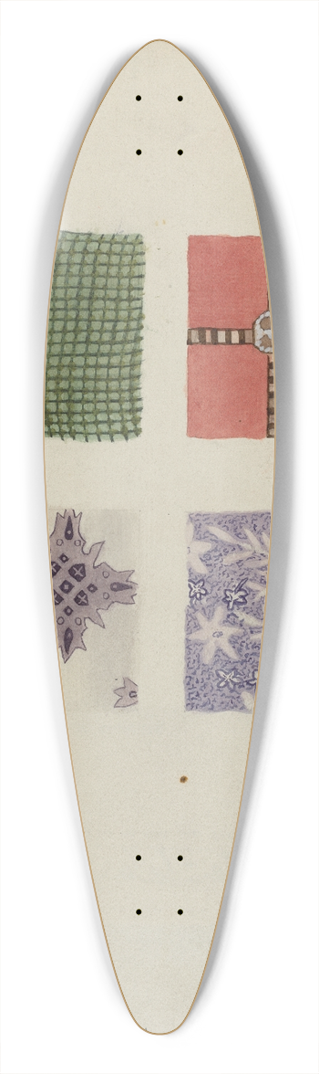 Ada Barnes - Calico Prints 39.3 inch art pintail longboard deck