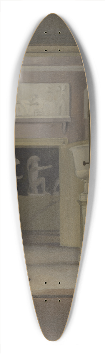 Adam August Mller - The Hall of Antiquities at Charlottenborg Palace, Copenhagen 39.3 inch art pintail longboard deck