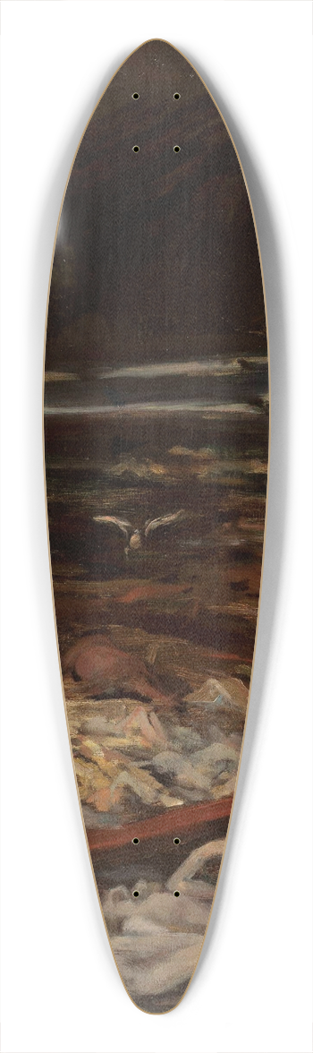 Adam Chmielowski - Pestilence, right-hand section of the triptych Disaster 39.3 inch art pintail longboard deck