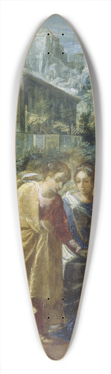 Adam Elsheimer - The Embarkation of the Empress Helena 39.3 inch art pintail longboard deck