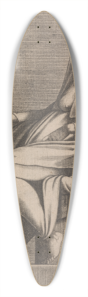 Adamo Scultori - Ancestor of Christ from Abiah Lunette (Left Figure) 39.3 inch art pintail longboard deck