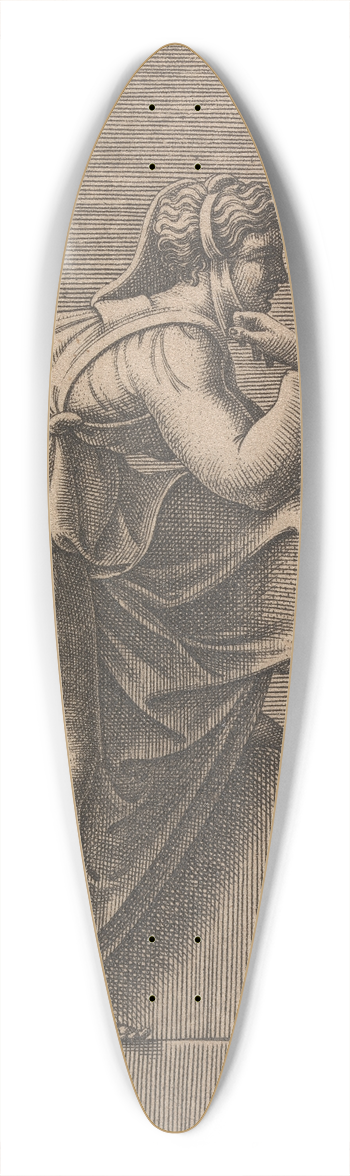 Adamo Scultori - Ancestor of Christ from Naason Lunette (Left Figure) 39.3 inch art pintail longboard deck