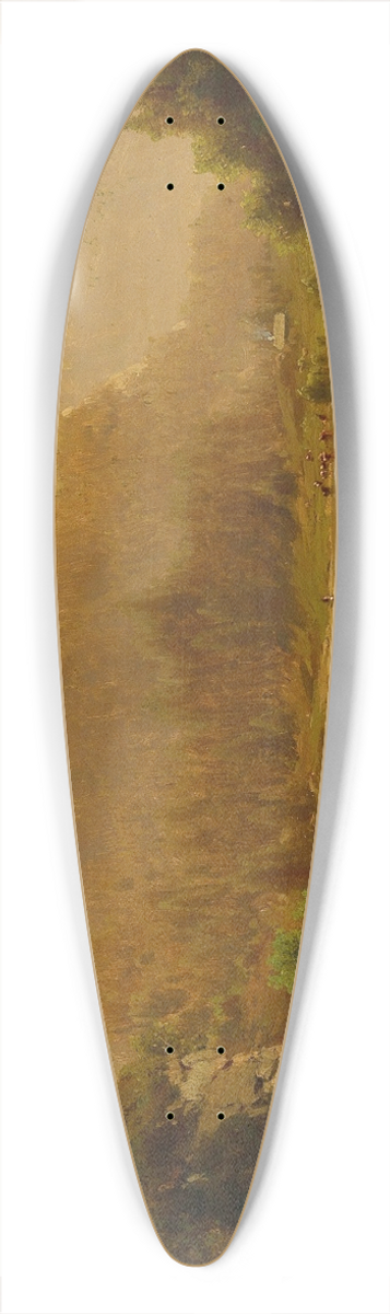 Adolf Chwala - The Krottensee with View of the Schafberg 39.3 inch art pintail longboard deck