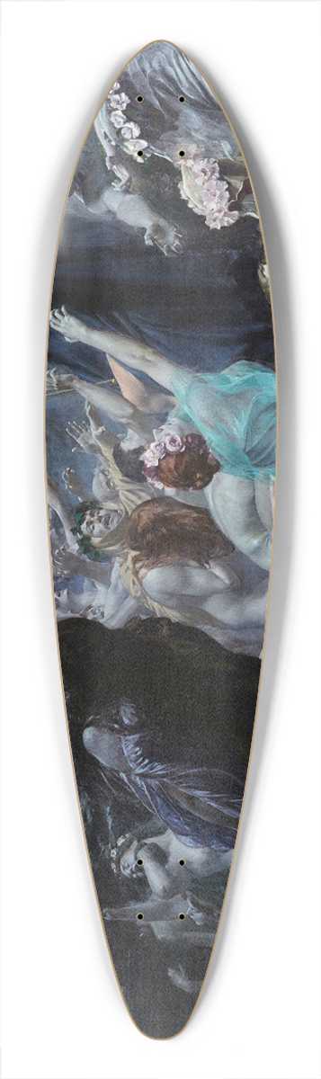 Adolf Hirmy-Hirschl - The Souls At The Acheron 39.3 inch art pintail longboard deck