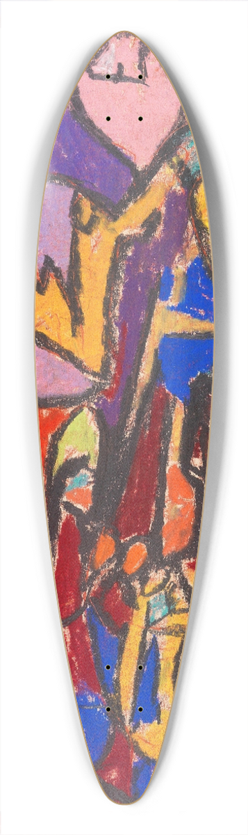 Adolf Hlzel - Anbetung 39.3 inch art pintail longboard deck