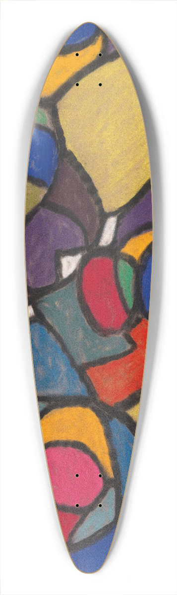 Adolf Hlzel - Glasfensterentwurf 39.3 inch art pintail longboard deck