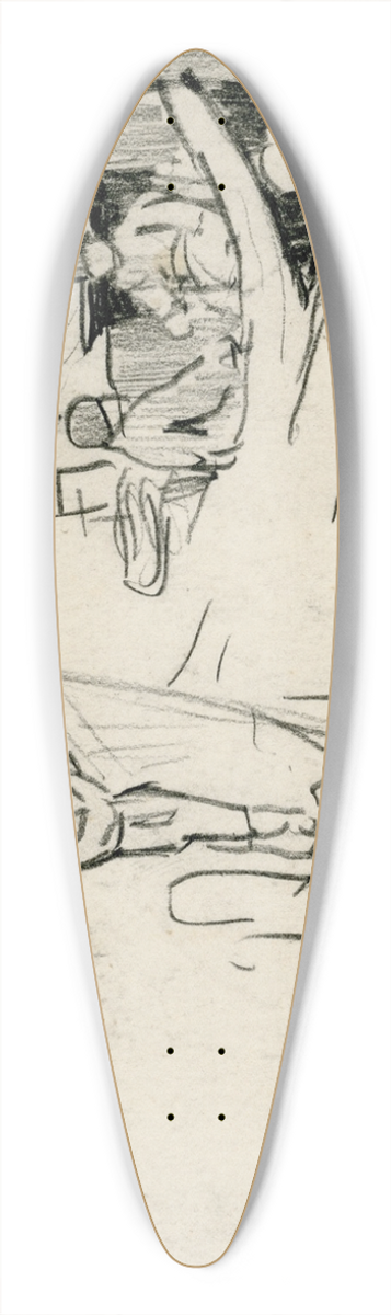 Adolf le Comte - Diverse figuurtjes 39.3 inch art pintail longboard deck