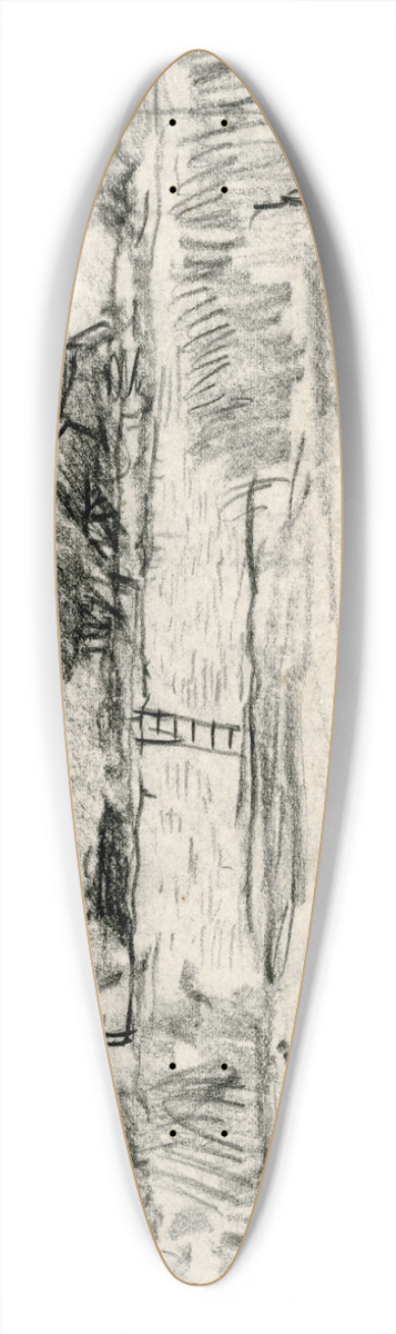 Adolf le Comte - Roeibootje op een meer 39.3 inch art pintail longboard deck