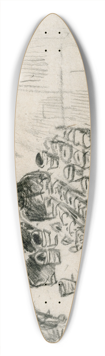 Adolf le Comte - Vissersvrouwen op de kade 39.3 inch art pintail longboard deck