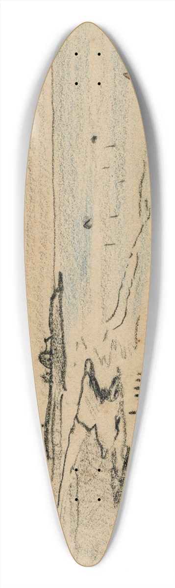 Adolf le Comte - Watervlakte bij Veere 39.3 inch art pintail longboard deck