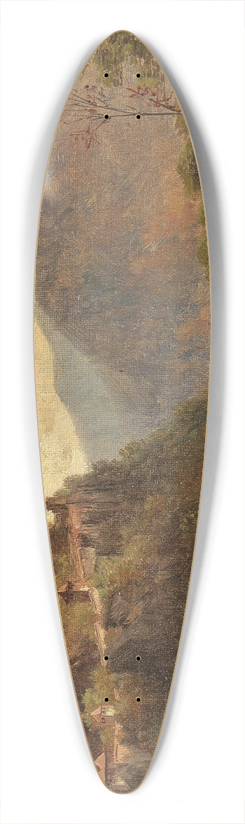 Adolf Obermllner - View of Burg Hochosterwitz, Carinthia 39.3 inch art pintail longboard deck