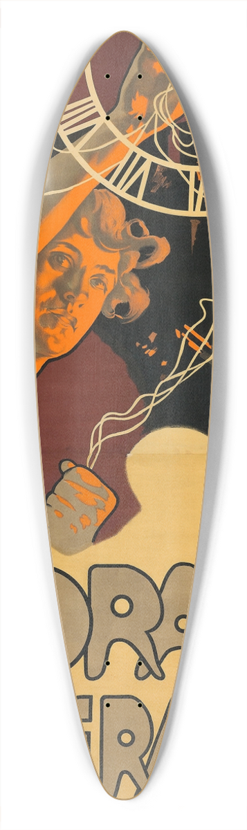 Adolfo Hohenstein - Time Cooperative 39.3 inch art pintail longboard deck