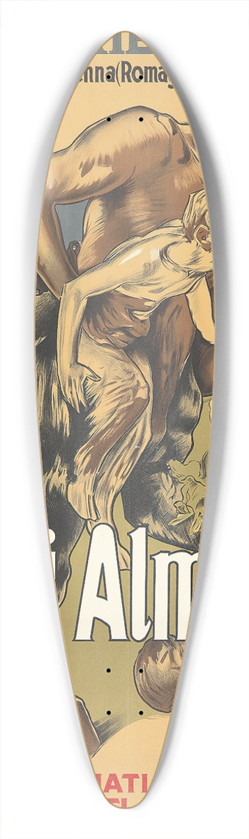 Adolfo Hohenstein - Zolfi Almagia 39.3 inch art pintail longboard deck