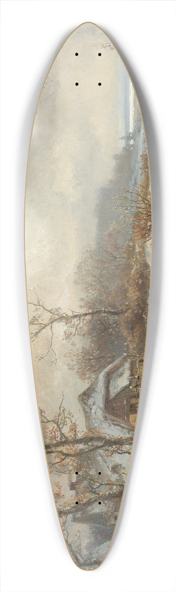 Adolf Stademann - Winter Amusements in the Setting Sun 39.3 inch art pintail longboard deck