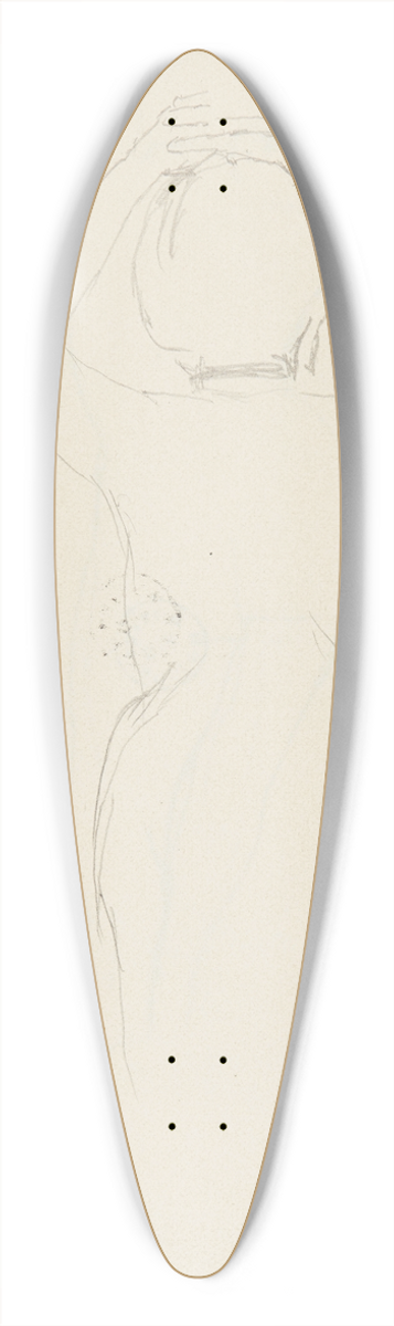 Adolf Sternschuss - Akt klczcej kobiety z uniesionymi rkoma 39.3 inch art pintail longboard deck