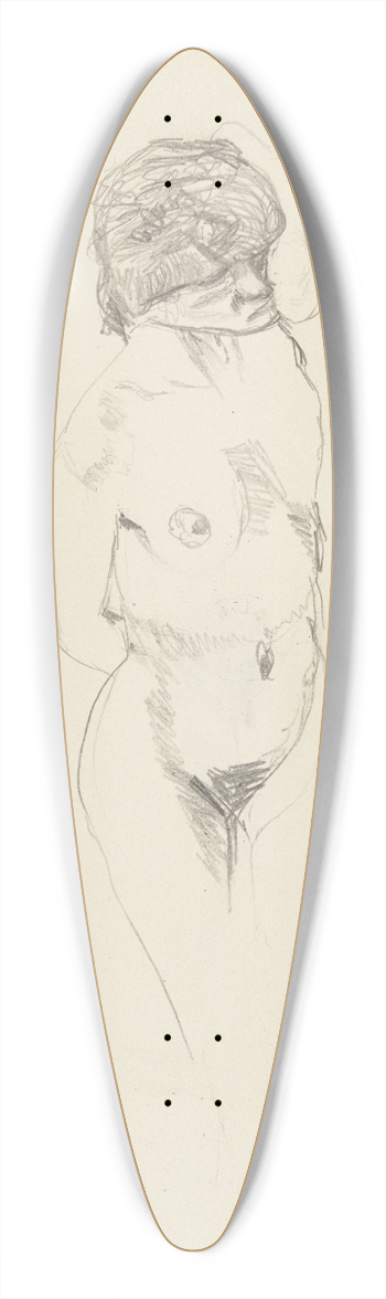 Adolf Sternschuss - akt lecej kobiety. 39.3 inch art pintail longboard deck