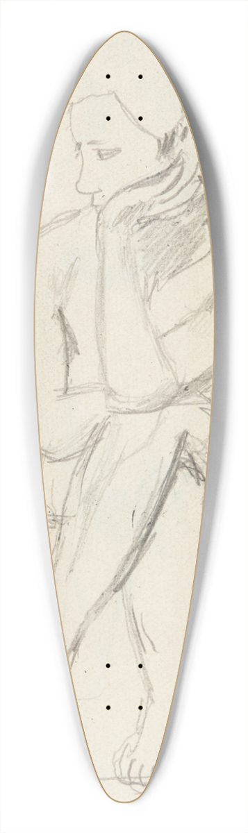 Adolf Sternschuss - akt siedzcej kobiety 39.3 inch art pintail longboard deck