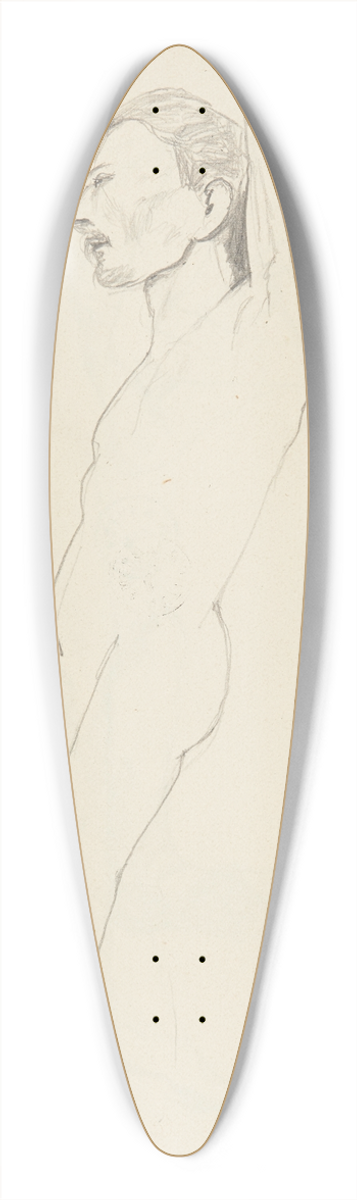 Adolf Sternschuss - Akt stojcego mczyzny 39.3 inch art pintail longboard deck