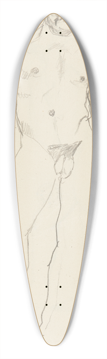 Adolf Sternschuss - akt stojcego mczyzny 39.3 inch art pintail longboard deck