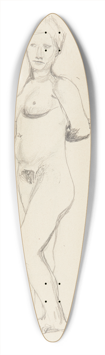 Adolf Sternschuss - akt stojcej kobiety 39.3 inch art pintail longboard deck