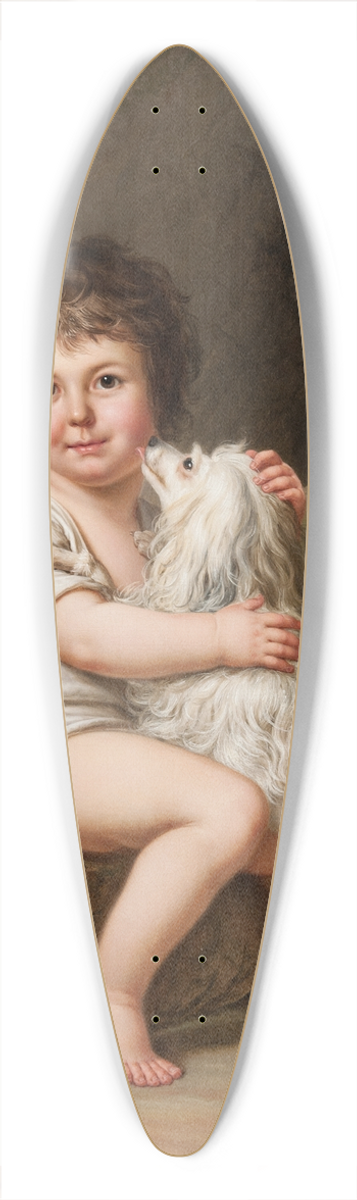 Adolf Ulrik Wertmller - Portrait of the young Henri Bertholet-Campan (1784-1821) with the dog Aline 39.3 inch art pintail longboard deck