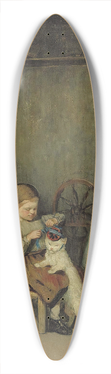 Adolf Von Becker - A French Interior 39.3 inch art pintail longboard deck