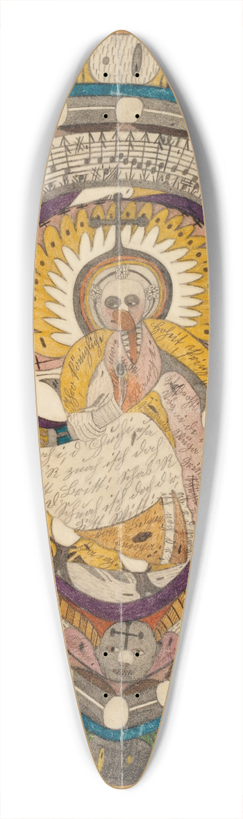 Adolf Wlfli - Ihro knigliche Hoheit, Prinzessin Stephanie von Belgien, Europa und Ramonion=Schlange 39.3 inch art pintail longboard deck