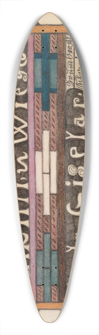 Adolf Wlfli - Skt. Adolfina, Mariili, und Wiegalinda Giselar 39.3 inch art pintail longboard deck