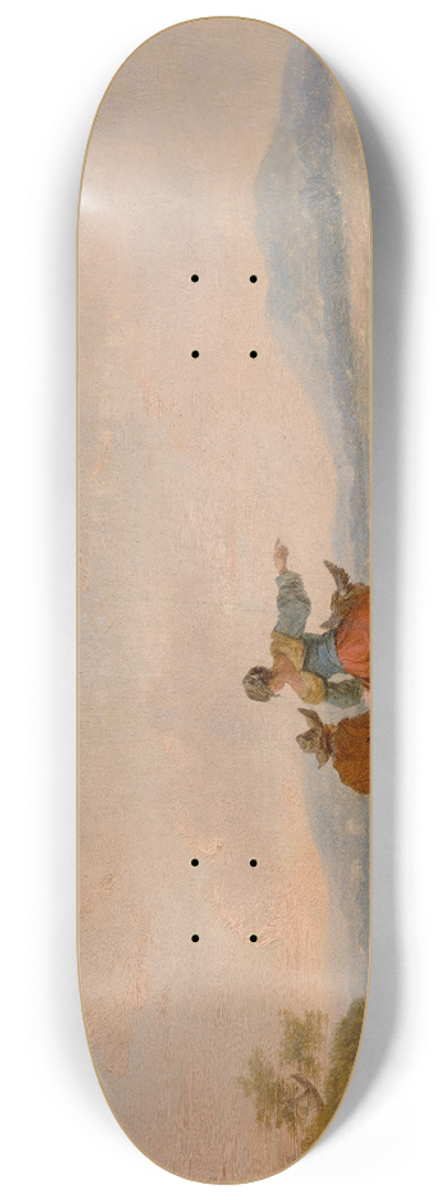 Balthasar Paul Ommeganck - Landscape with Figures 8.25 inch art skate deck