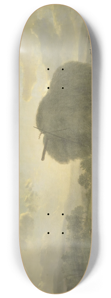 Balthasar Paul Ommeganck - Landscape with Sheep and a Hay Wagon 8.25 inch art skate deck
