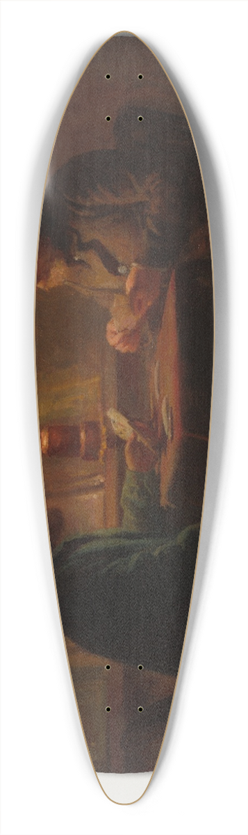 Adolphe-Flix Cals - Card Game at le Pre Martin 39.3 inch art pintail longboard deck